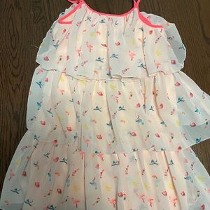 H&M Sz 8/9 Pink Dress with Fun Print